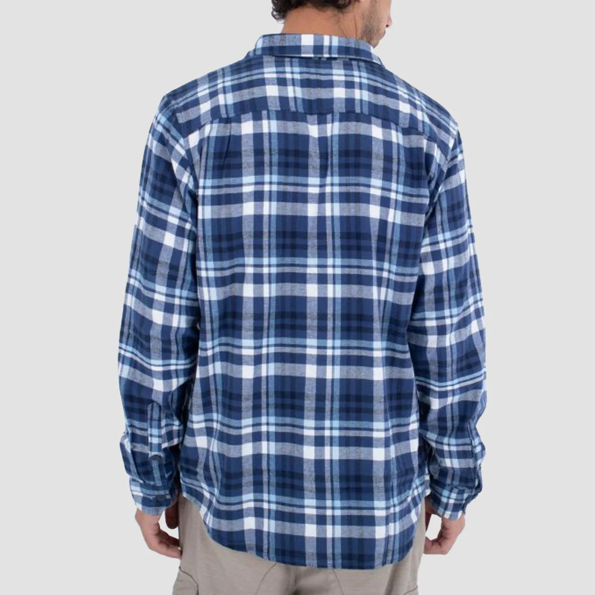 Hurley Portland Organic Flannel Longsleeve Shirt Submarine - Image 2
