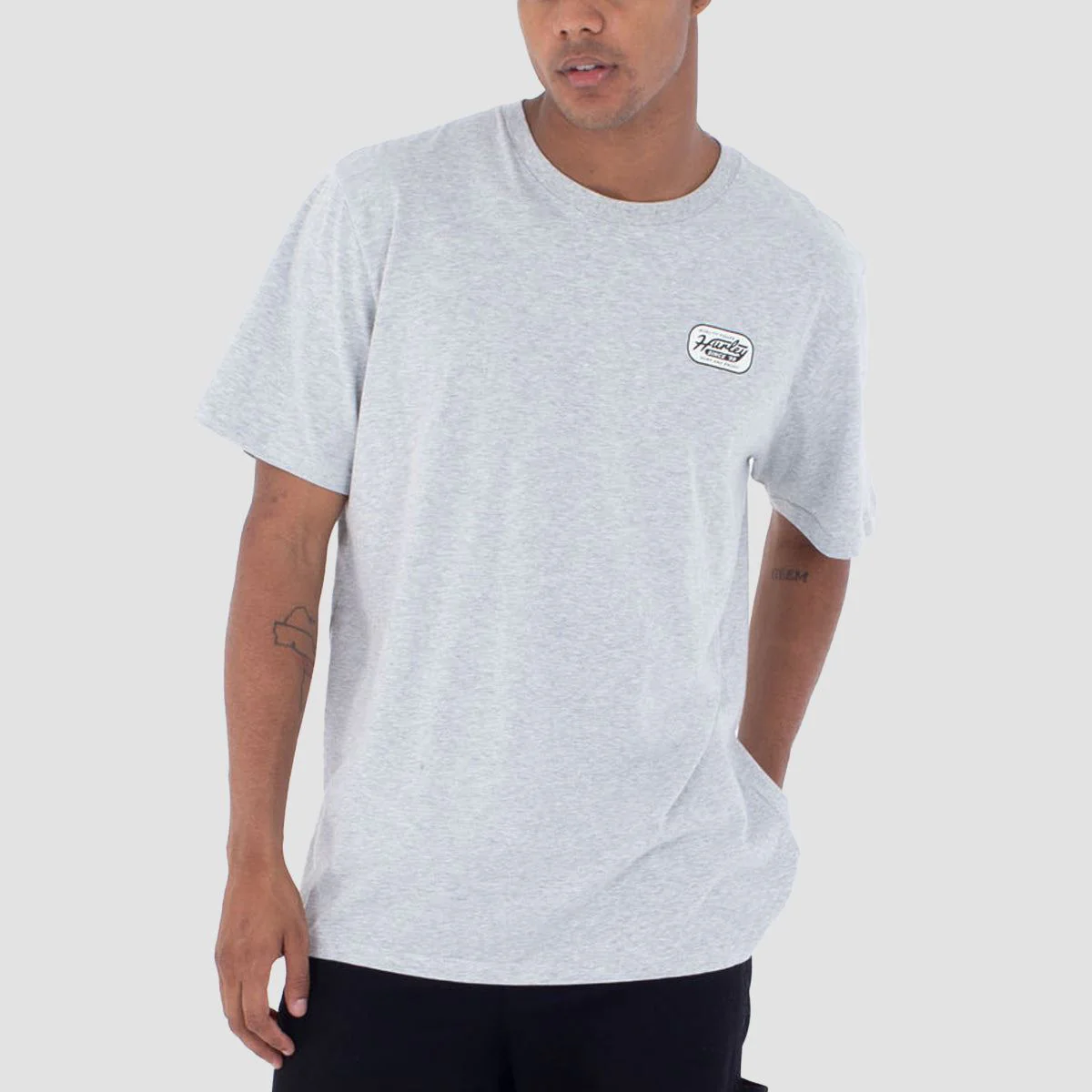 Hurley Surf & Enjoy T-Shirt Heather Grey - Image 2