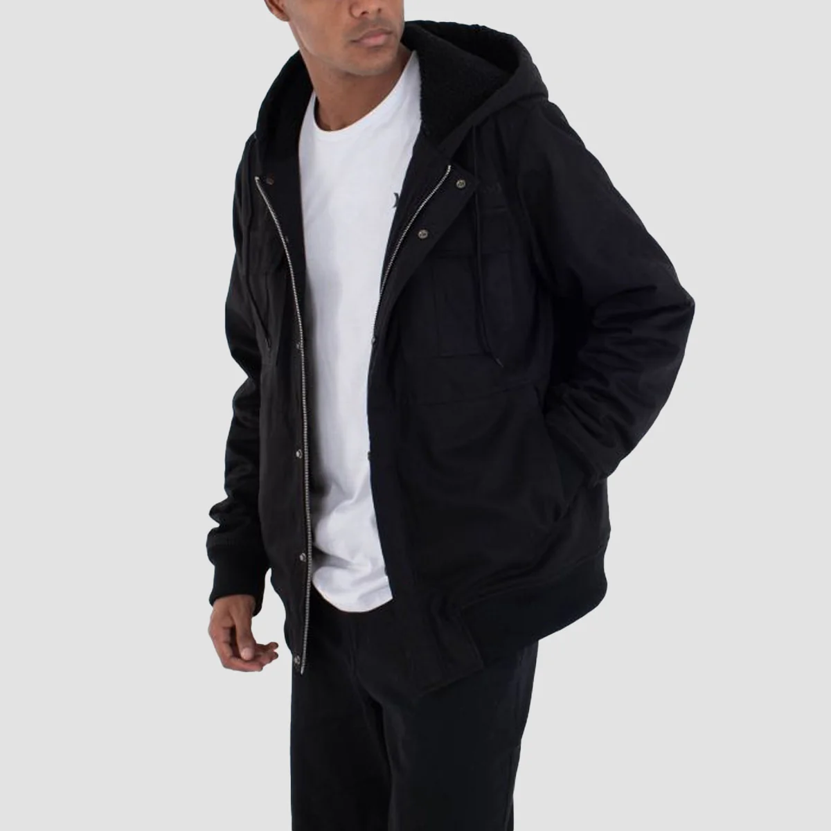 Hurley Surge 2.0 Sherpa Lined Jacket Black - Image 2