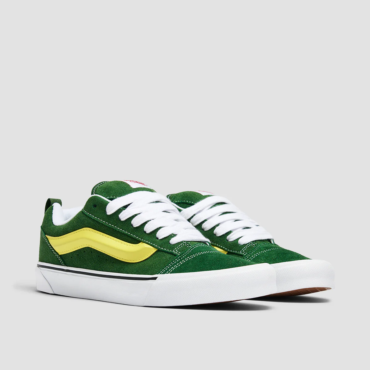 Vans Knu Skool Shoes - Green/True White - Image 2