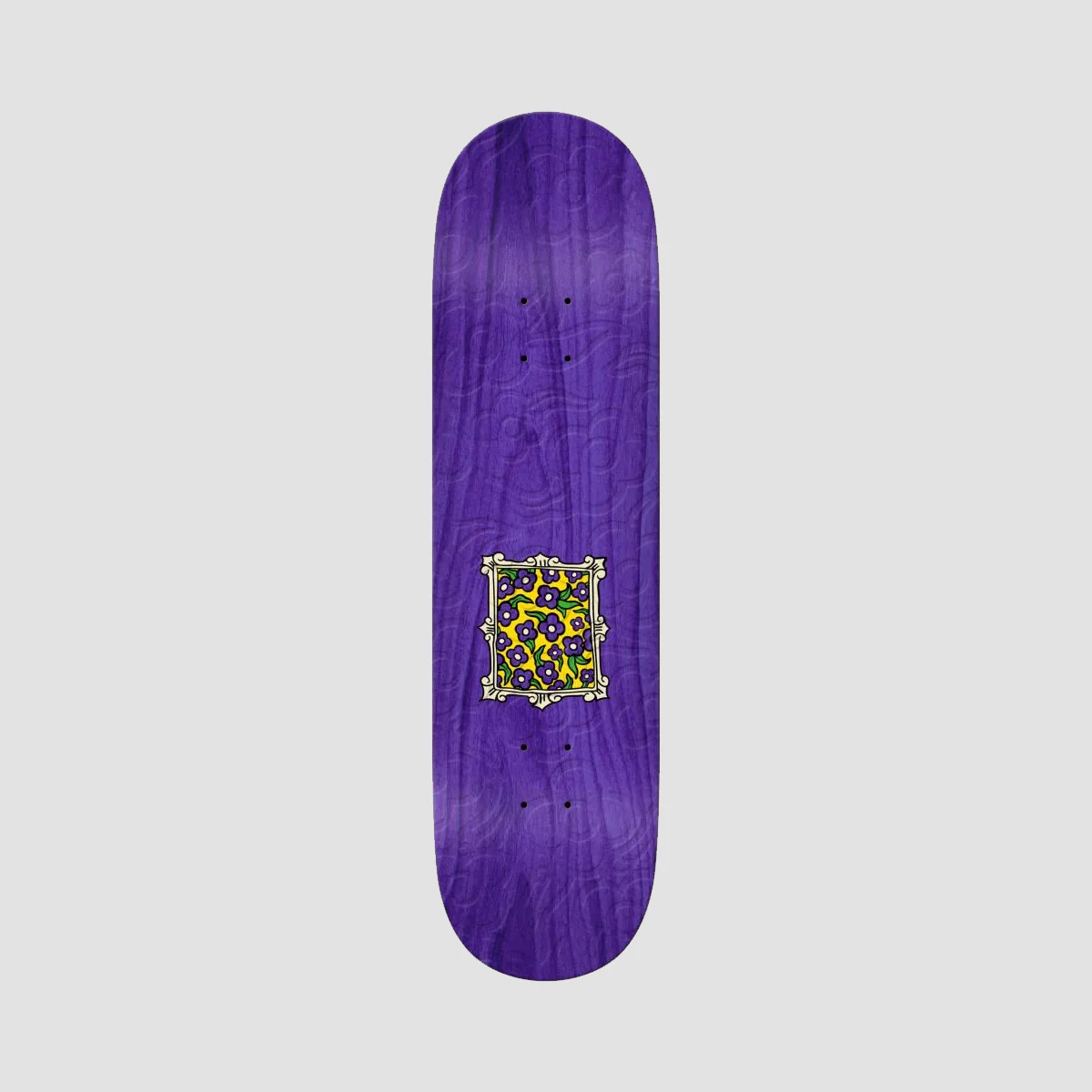 Krooked Flowers Frame Emboss Skateboard Deck Assorted Stains - 8.5"