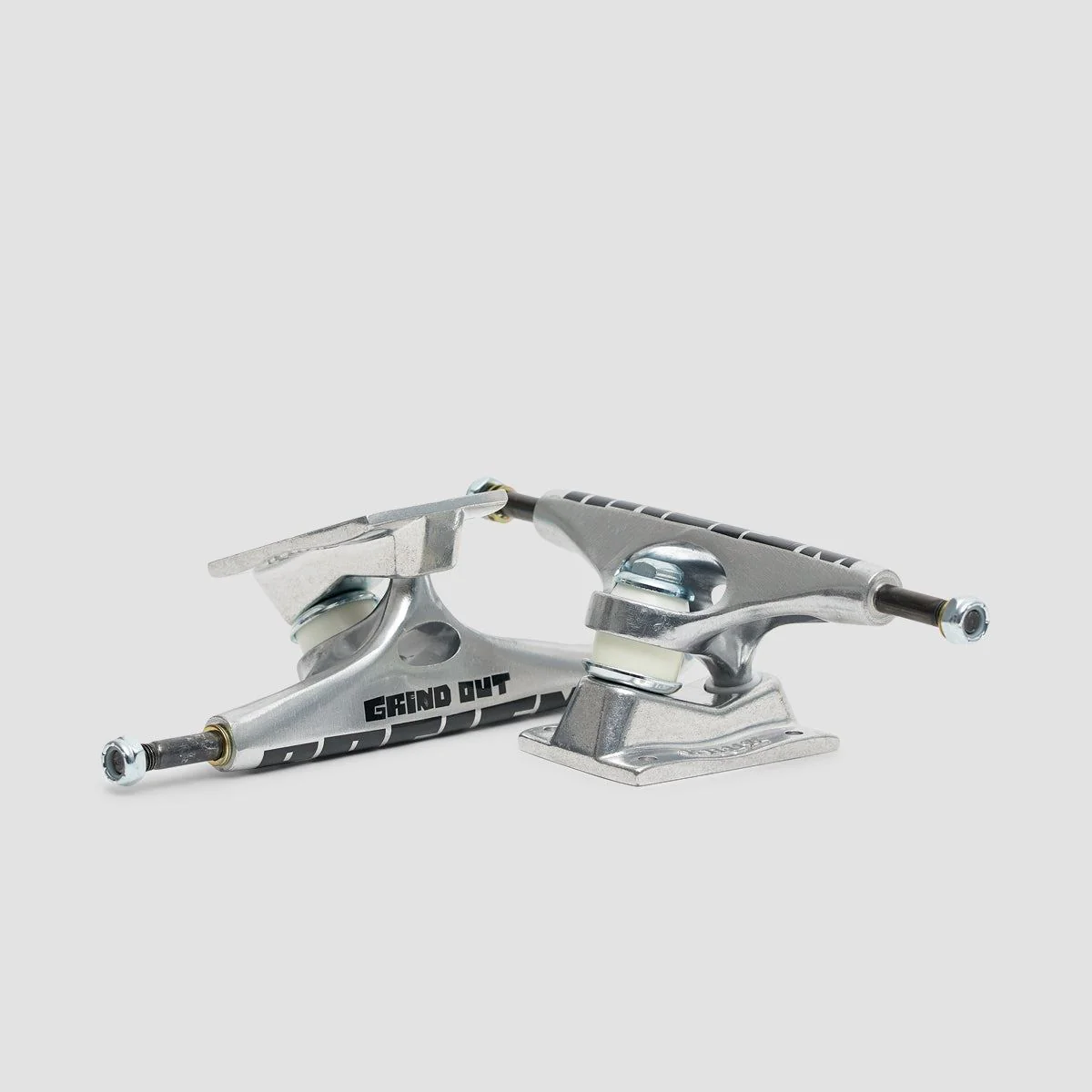 Krux K5 Grind Out Racism DLK Standard Skateboard Trucks 1 Pair Silver - 8" - Image 3