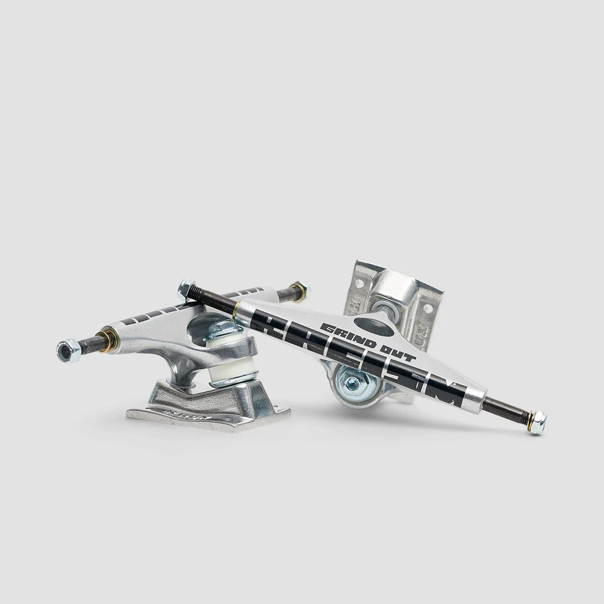 Krux K5 Grind Out Racism DLK Standard Skateboard Trucks 1 Pair Silver - 8" - Image 4