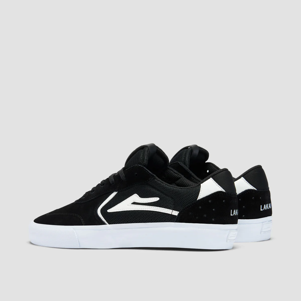 Lakai Atlantic Vulc Shoes - Black/White Suede - Image 3