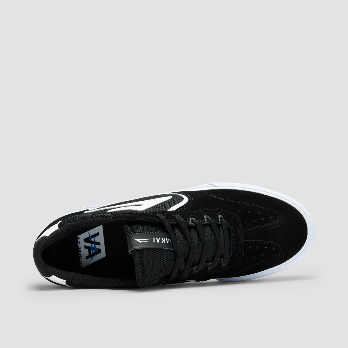 Lakai Atlantic Vulc Shoes - Black/White Suede - Image 4