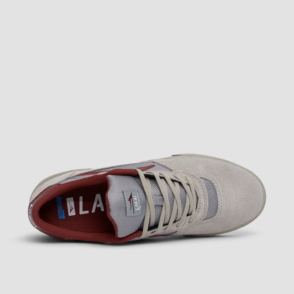Lakai Cambridge Shoes - Grey/Burgundy Suede - Image 4