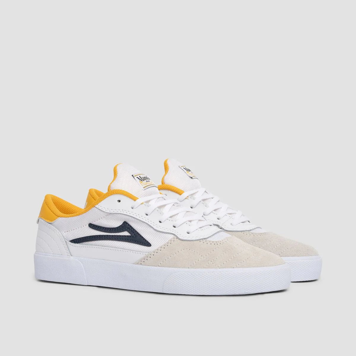 Lakai Cambridge Manch Shoes - White/Navy Suede - Image 2