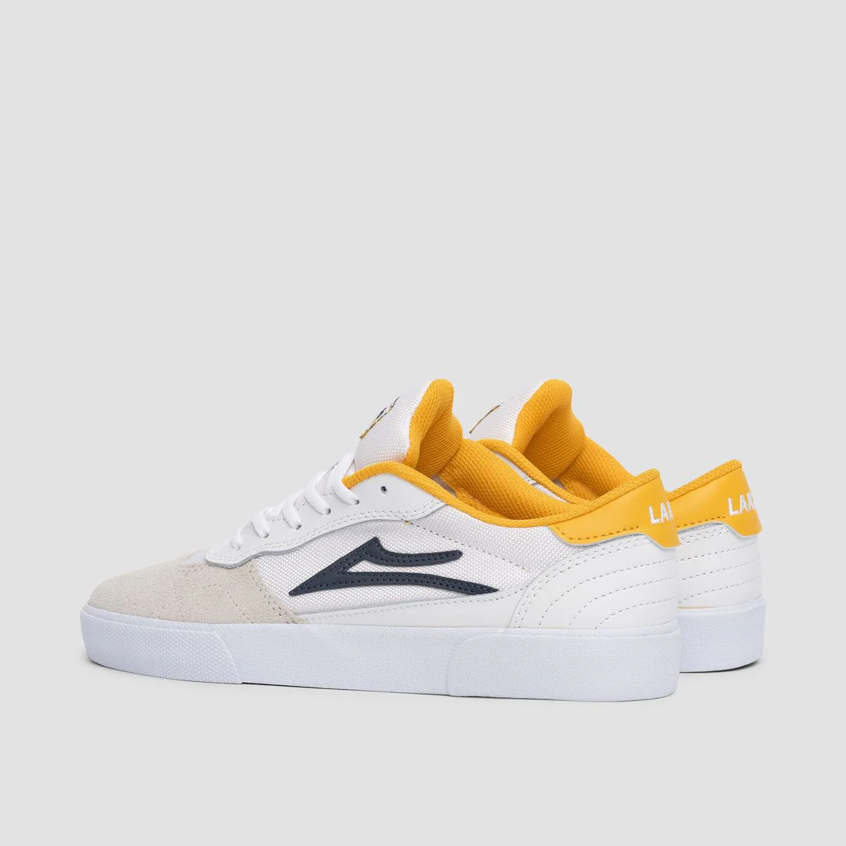 Lakai Cambridge Manch Shoes - White/Navy Suede - Image 3
