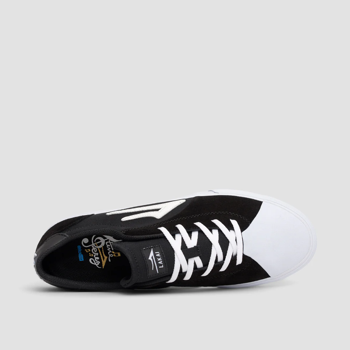 Lakai Flaco II Shoes - Black/White Suede - Image 4