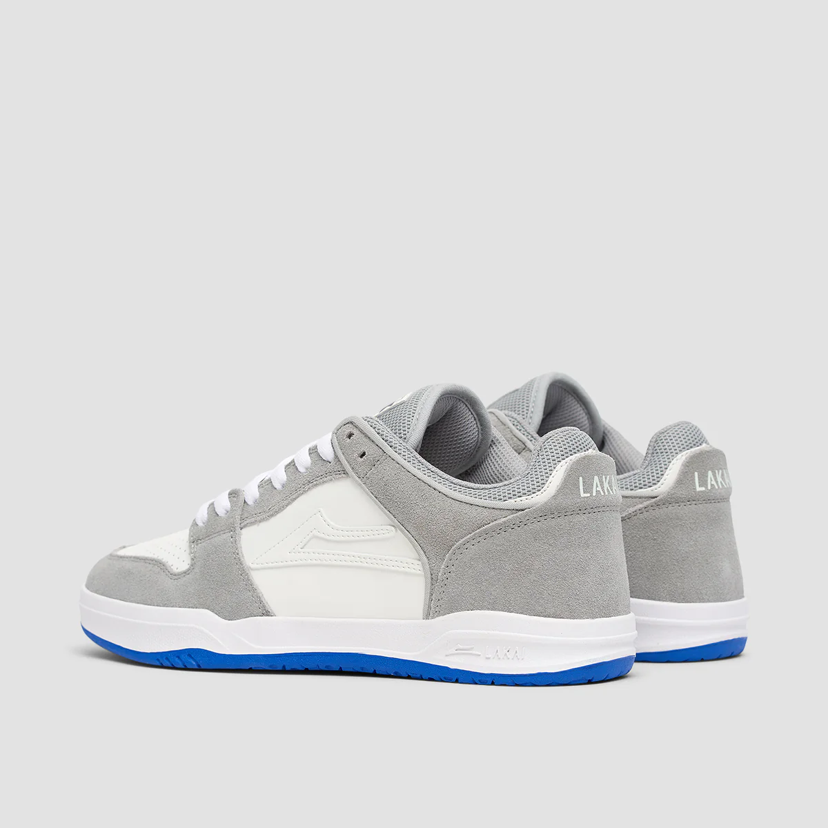 Lakai Telford Low Shoes - Grey/Blue UV Suede - Image 3