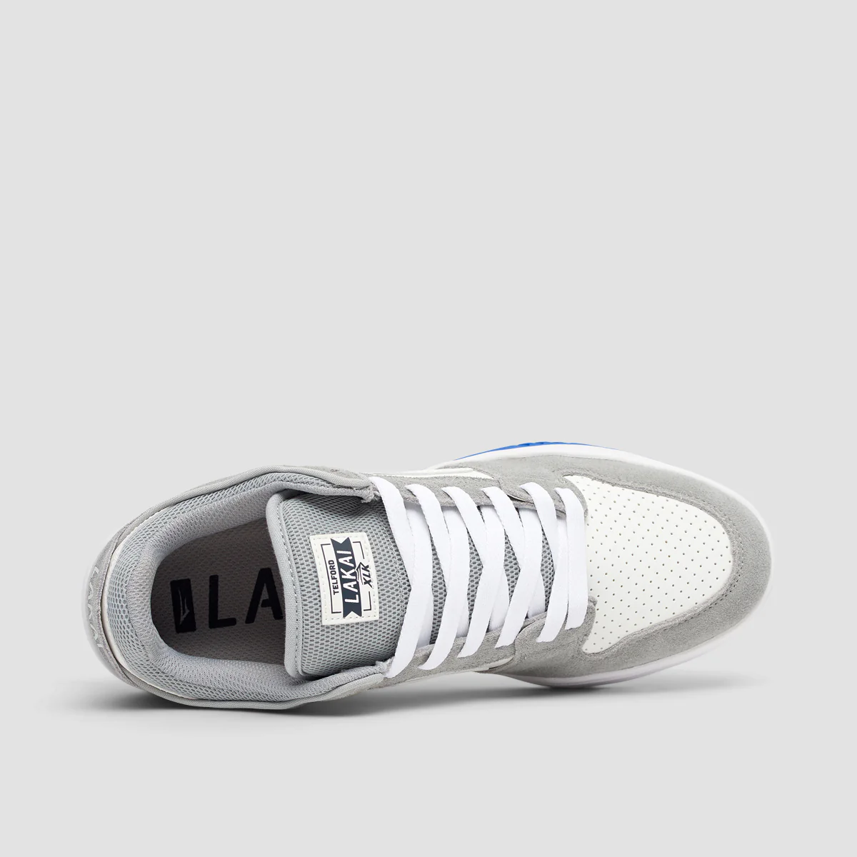Lakai Telford Low Shoes - Grey/Blue UV Suede - Image 4