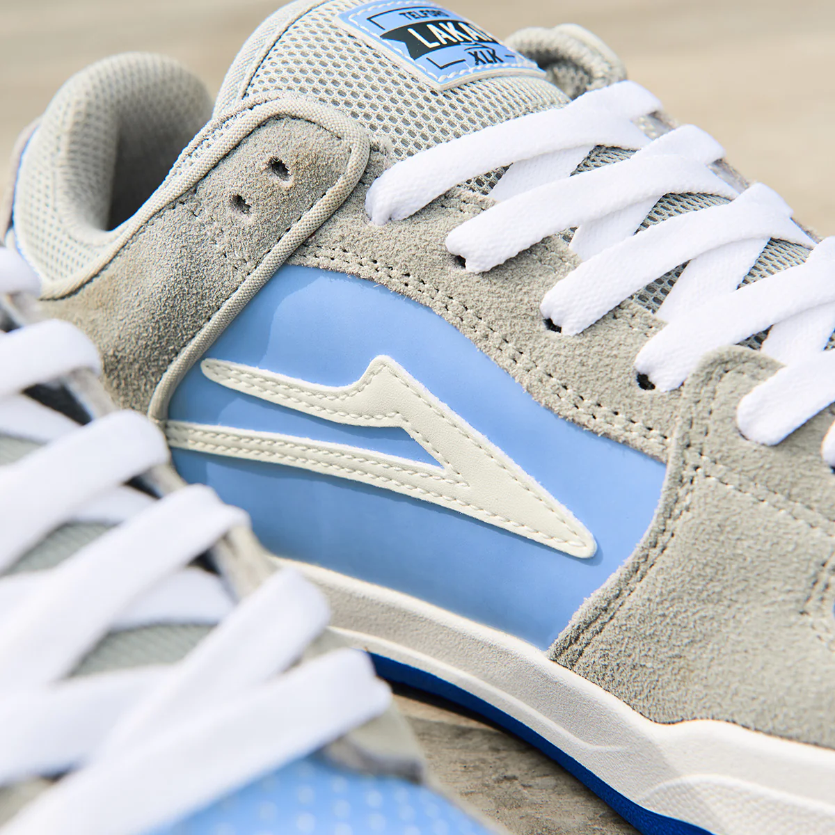 Lakai Telford Low Shoes - Grey/Blue UV Suede - Image 7