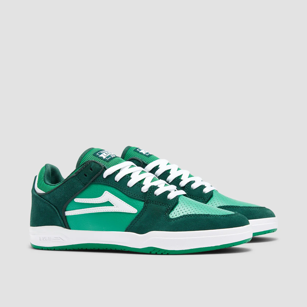 Lakai Telford Low Shoes - Green Suede - Image 2