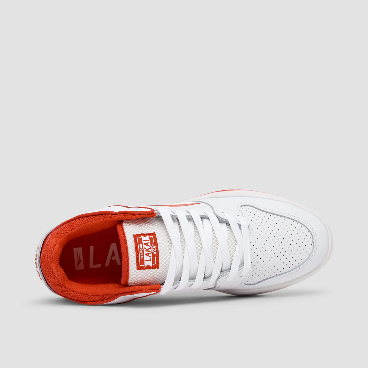 Lakai Telford Low Shoes - White/Red Leather - Image 4