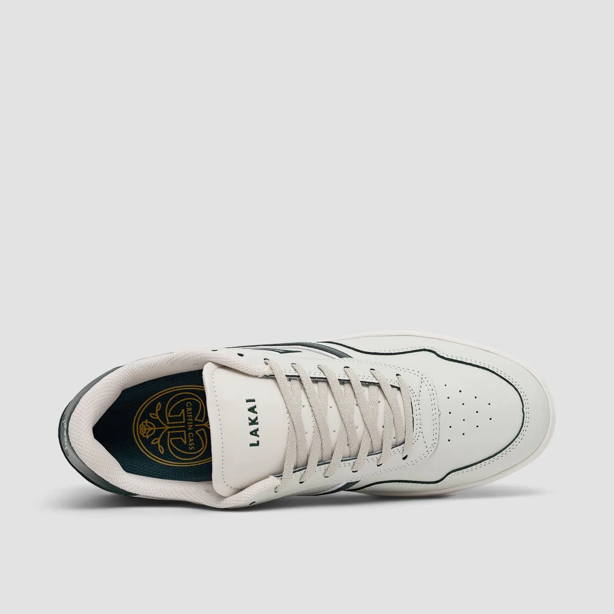 Lakai Terrace Shoes - Cream/Pine Leather - Image 4