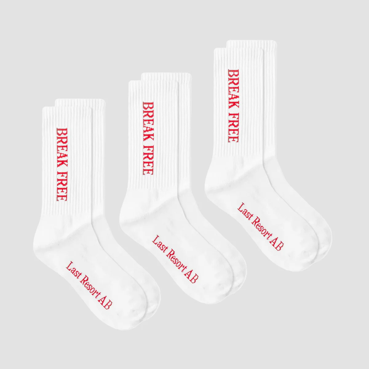 Last Resort AB Break Free Socks 3 Pack White