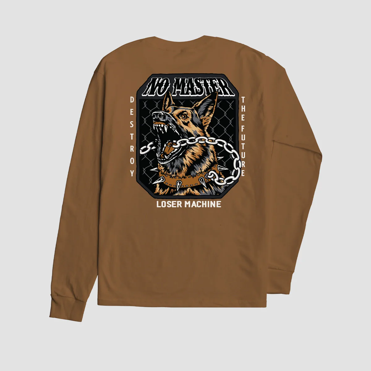Loser Machine No Master Longsleeve T-Shirt Brown Sugar - Image 2