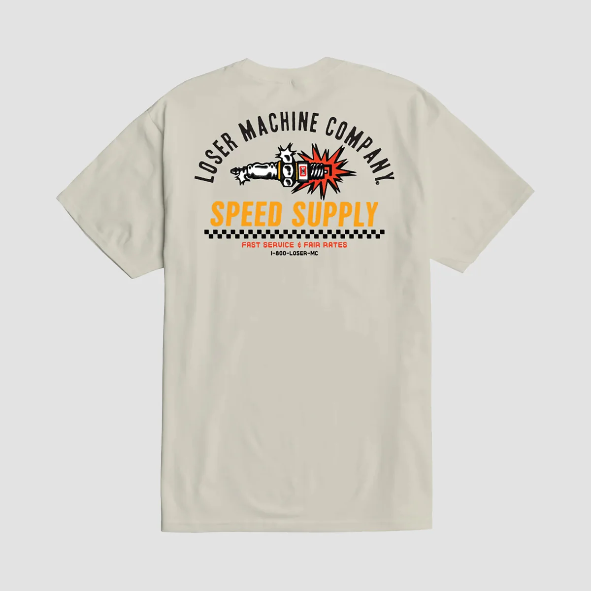 Loser Machine Spark Plug T-Shirt Cream - Image 2