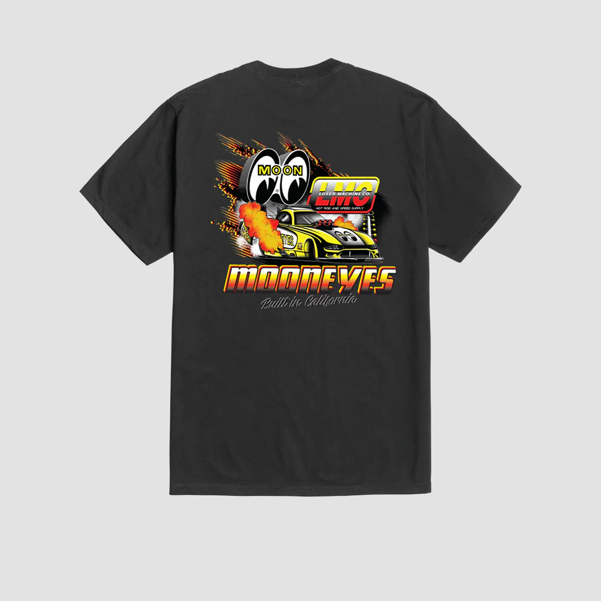 Loser Machine X Mooneyes Burnout T-Shirt Black - Image 2