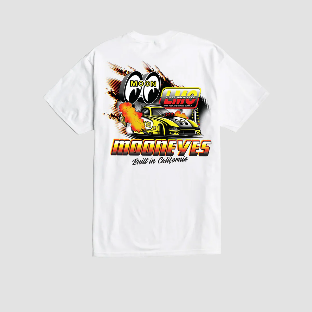 Loser Machine X Mooneyes Burnout T-Shirt White - Image 2