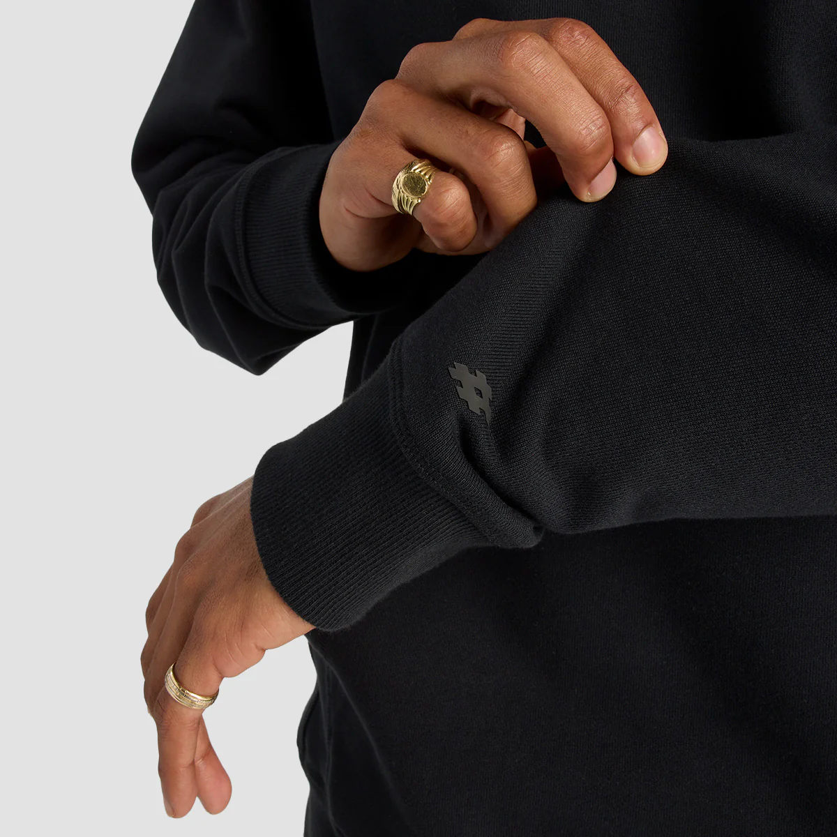 New Balance French Terry Pullover Hoodie Black - Image 3