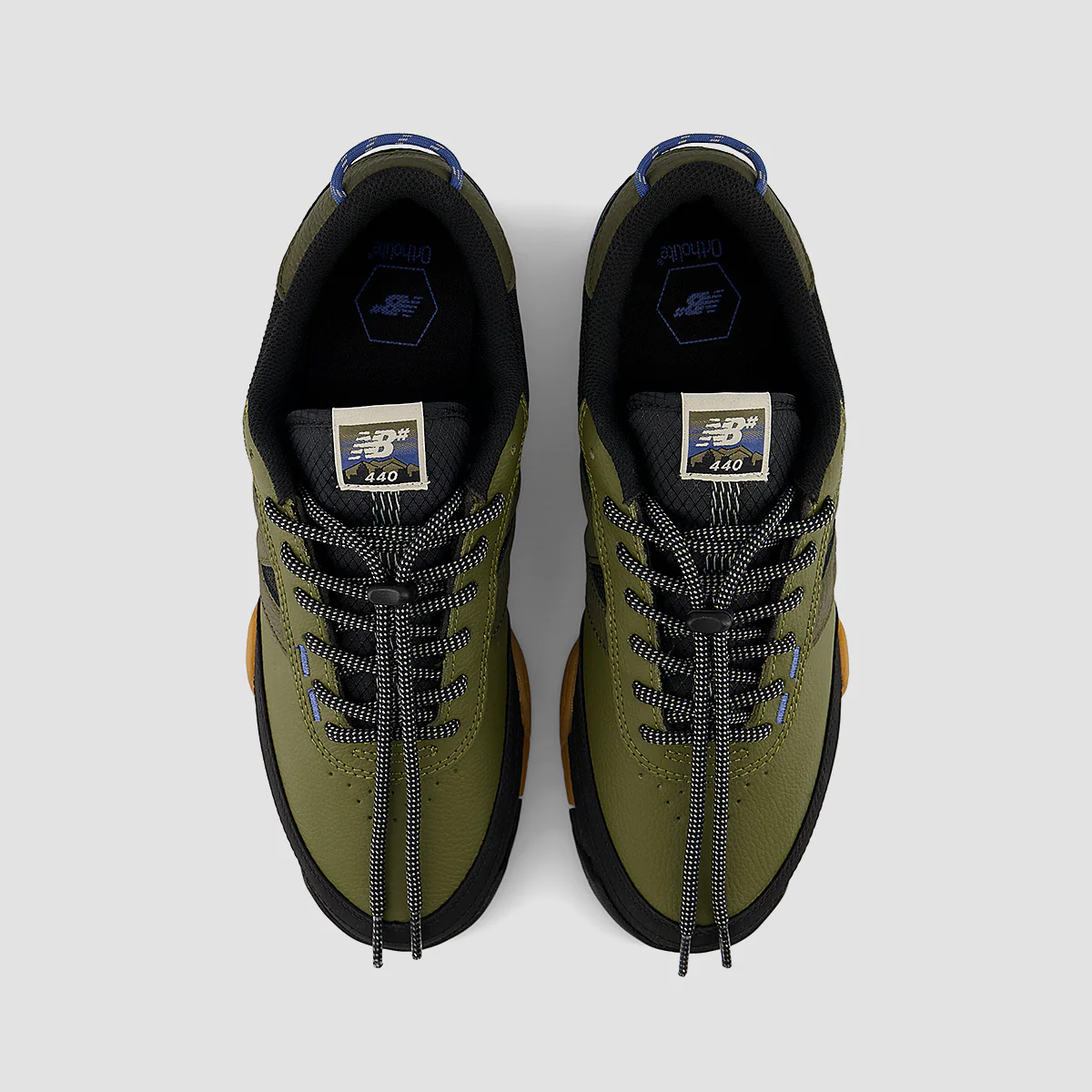 New Balance Numeric 440Wv2 Shoes - Woodland/Black - Image 3