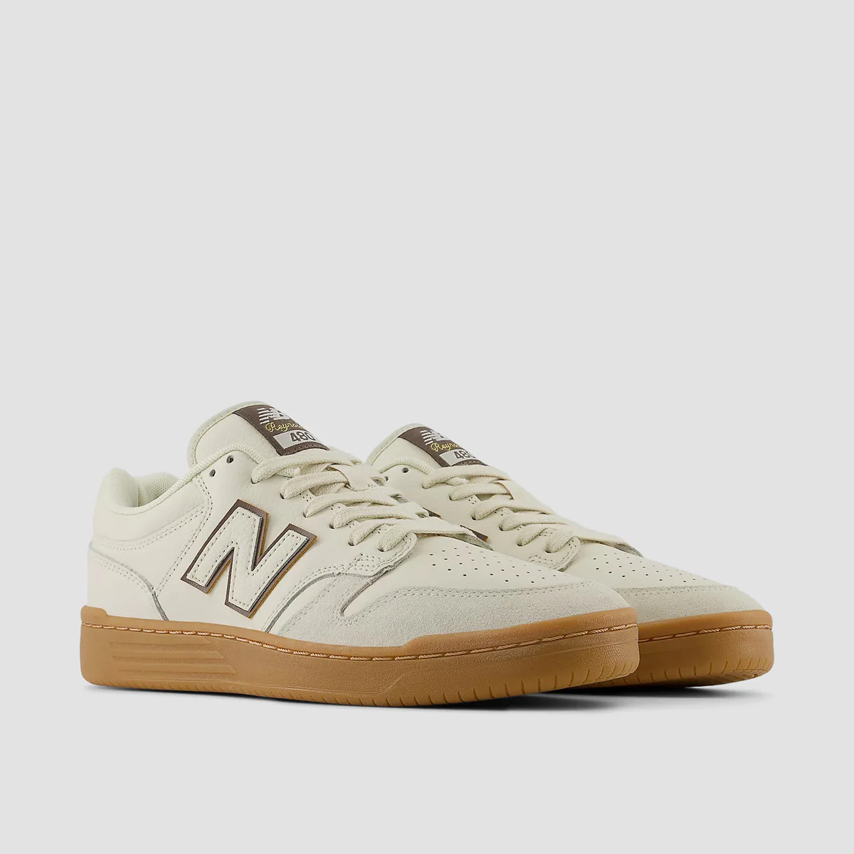 New Balance Numeric 480 Andrew Reynolds Shoes - Sea Salt/Brown - Image 2