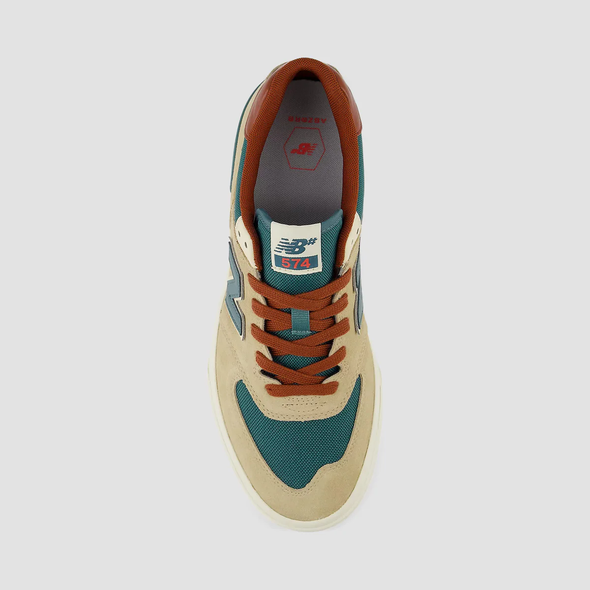 New Balance Numeric 574 Shoes - Tan/Forest Green - Image 4