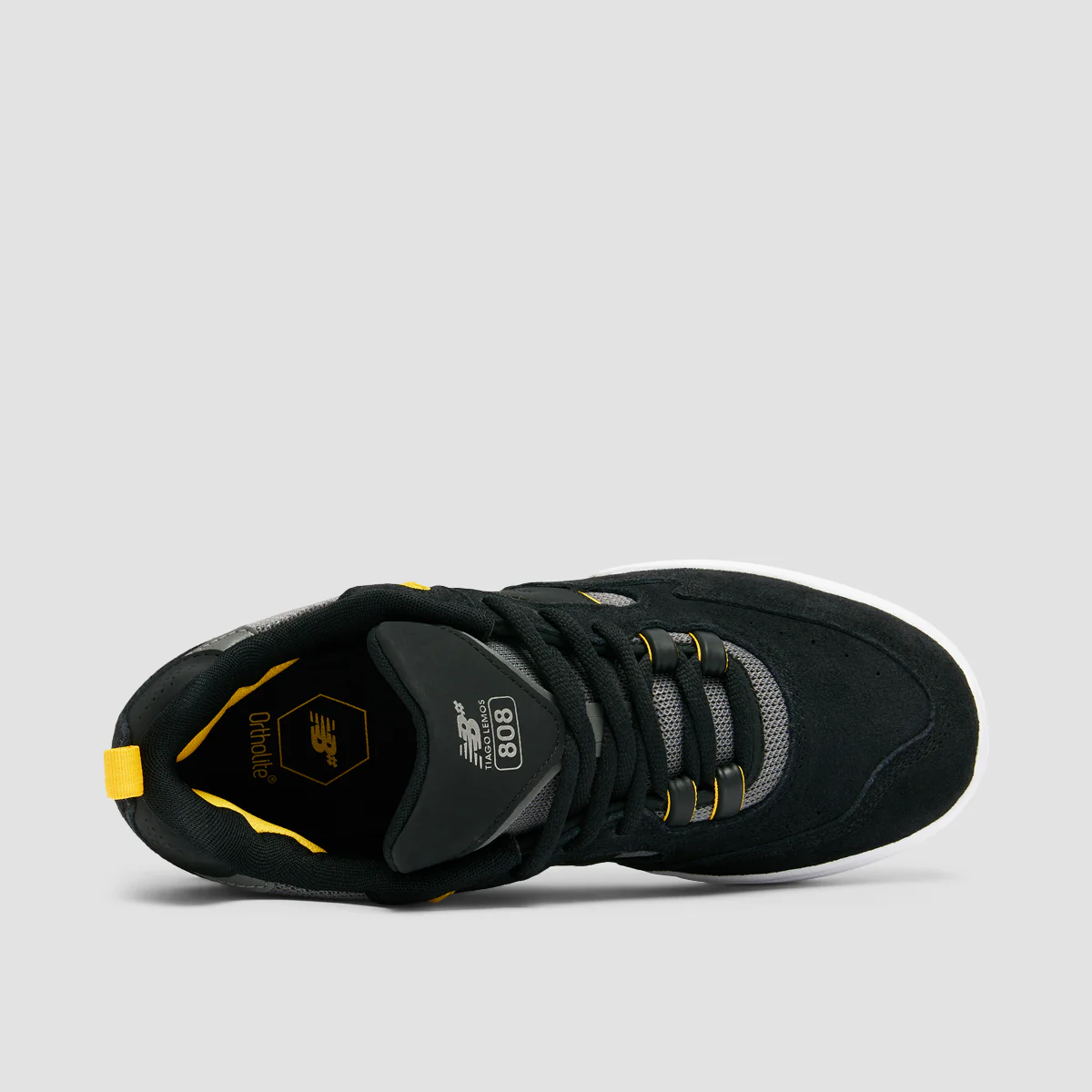 New Balance Numeric 808 Tiago Lemos Shoes - Black/Yellow - Image 4
