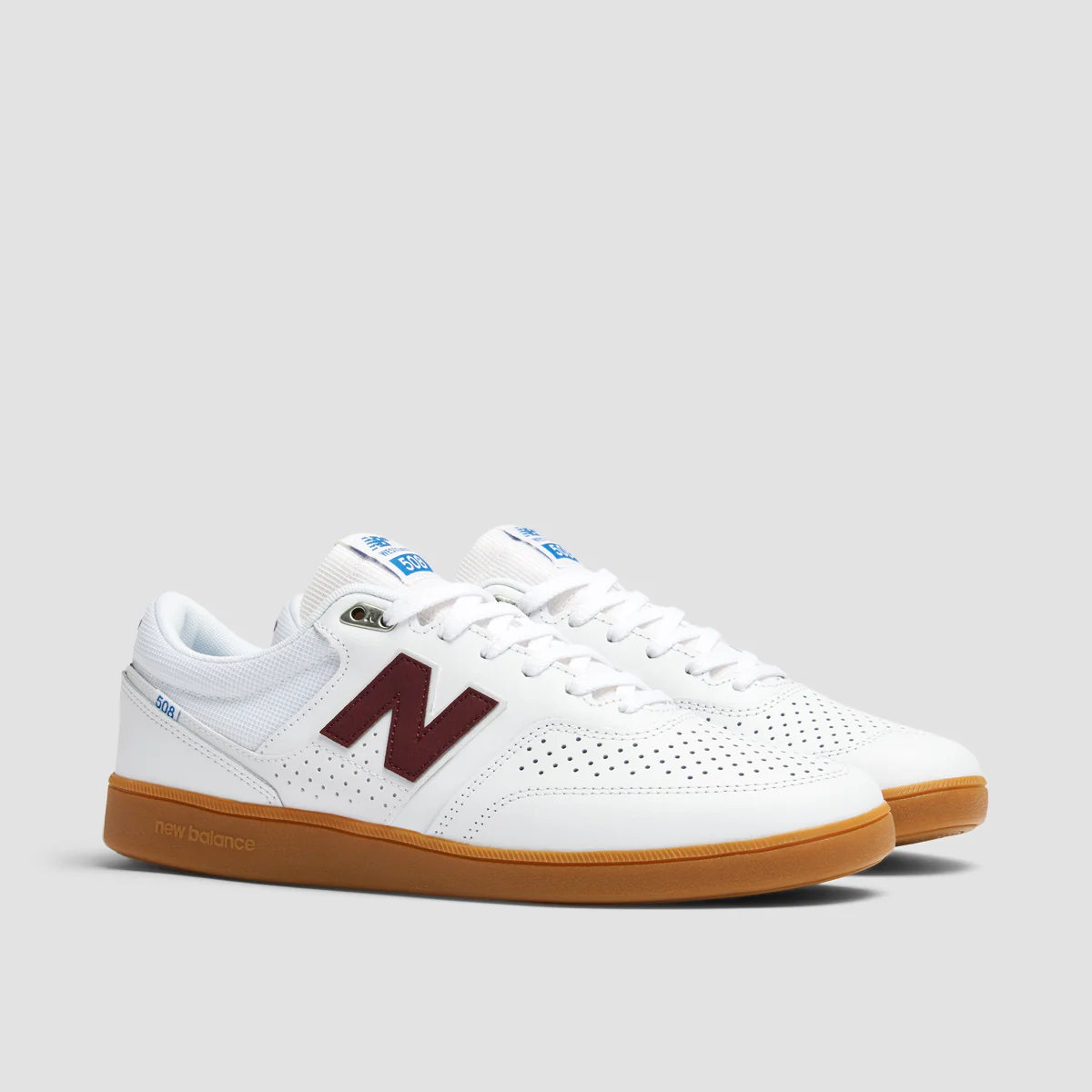 New Balance Numeric Brandon Westgate 508 Shoes - White/Nb Burgundy - Image 2