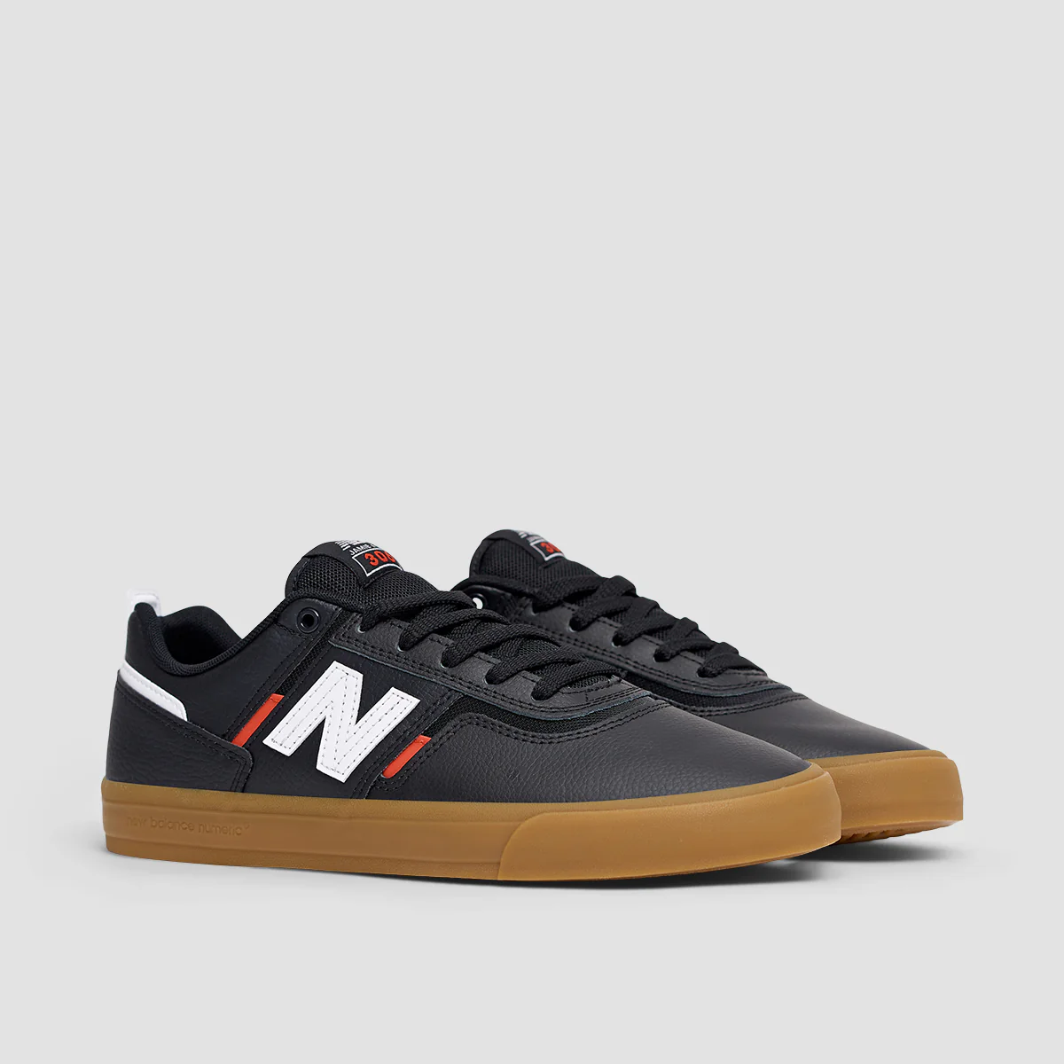New Balance Numeric Jamie Foy 306 Shoes - Black/Red/Gum - Image 2