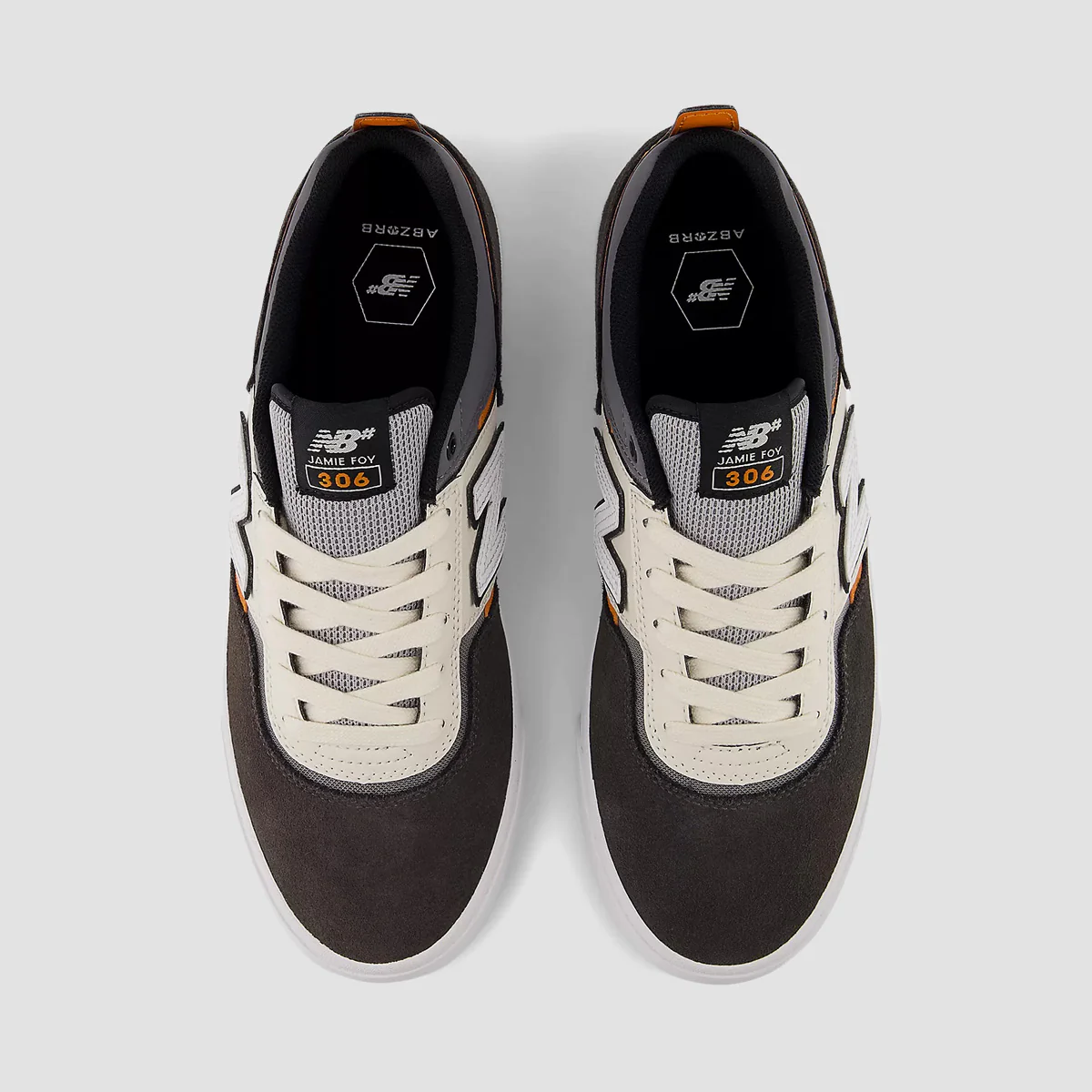 New Balance Numeric Jamie Foy 306 Shoes - Black Cement/Sea Salt - Image 3