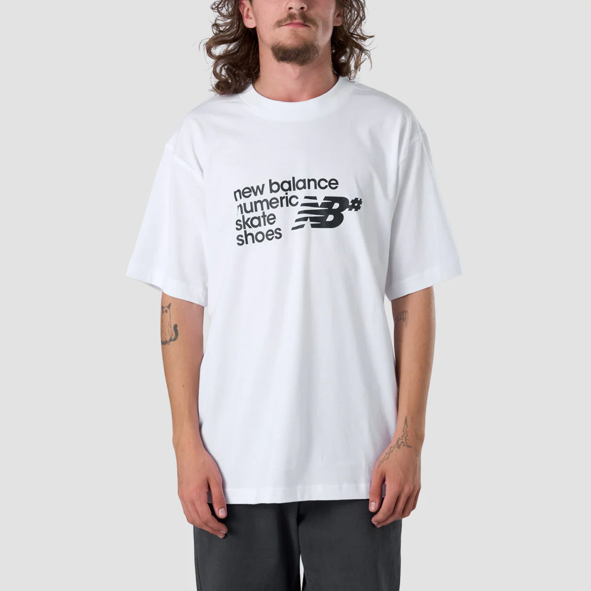 New Balance Numeric Stacked Graphic T-Shirt White