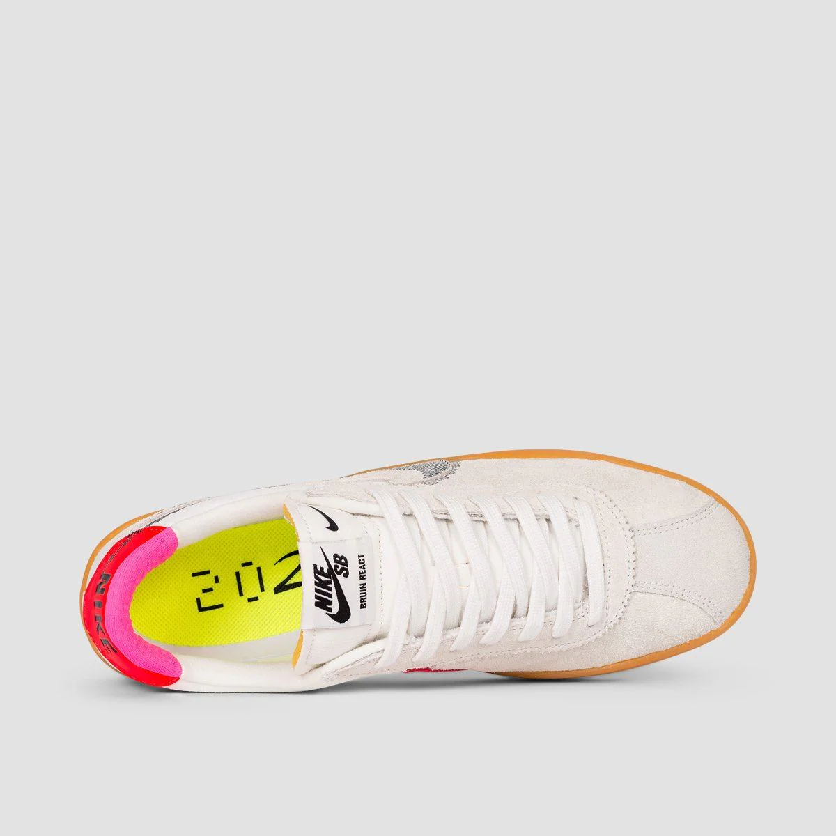 Nike SB Bruin React T Shoes - Summit White/Black/Bright Crimson - Image 4