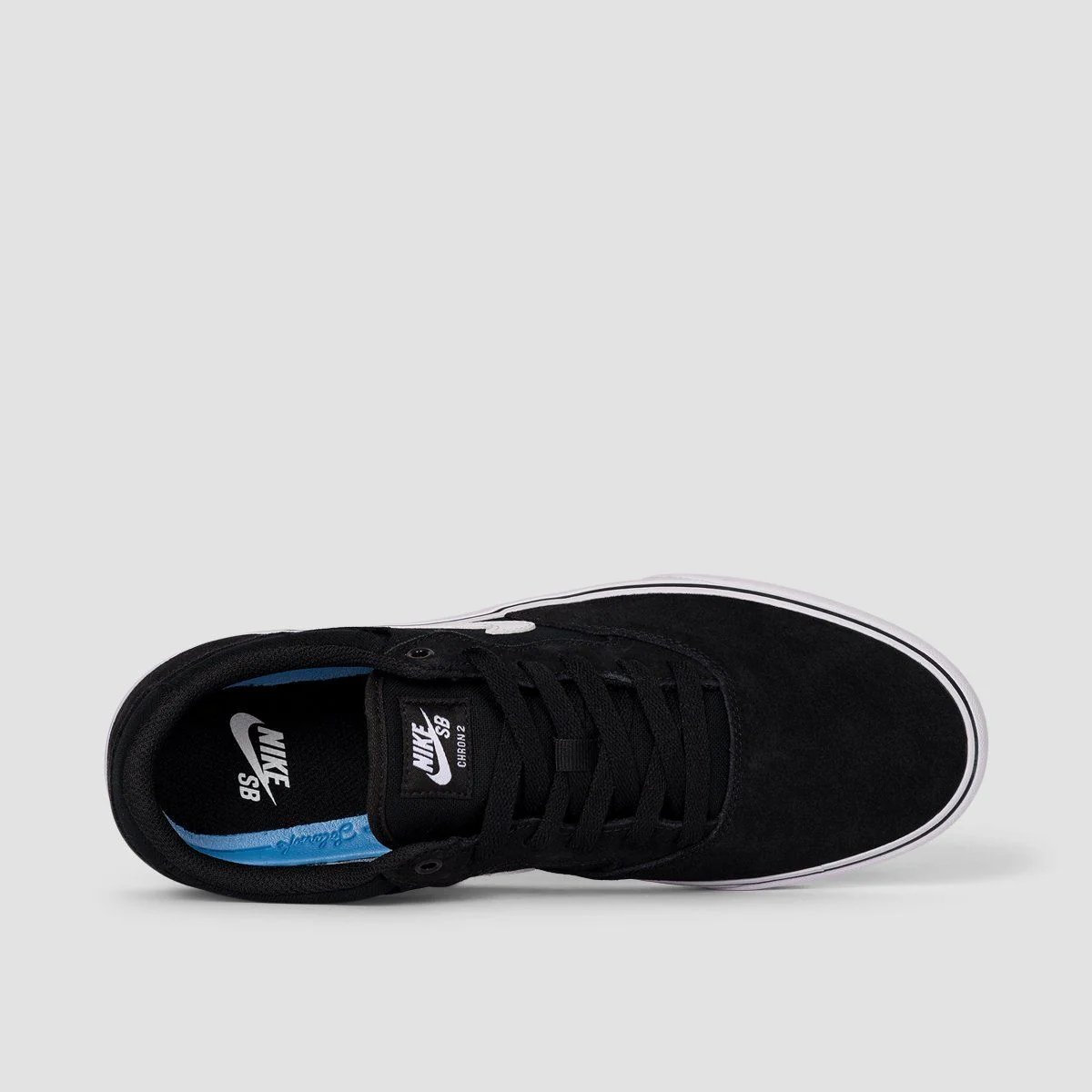 Nike SB Chron 2 Shoes - Black/White/Black - Image 4