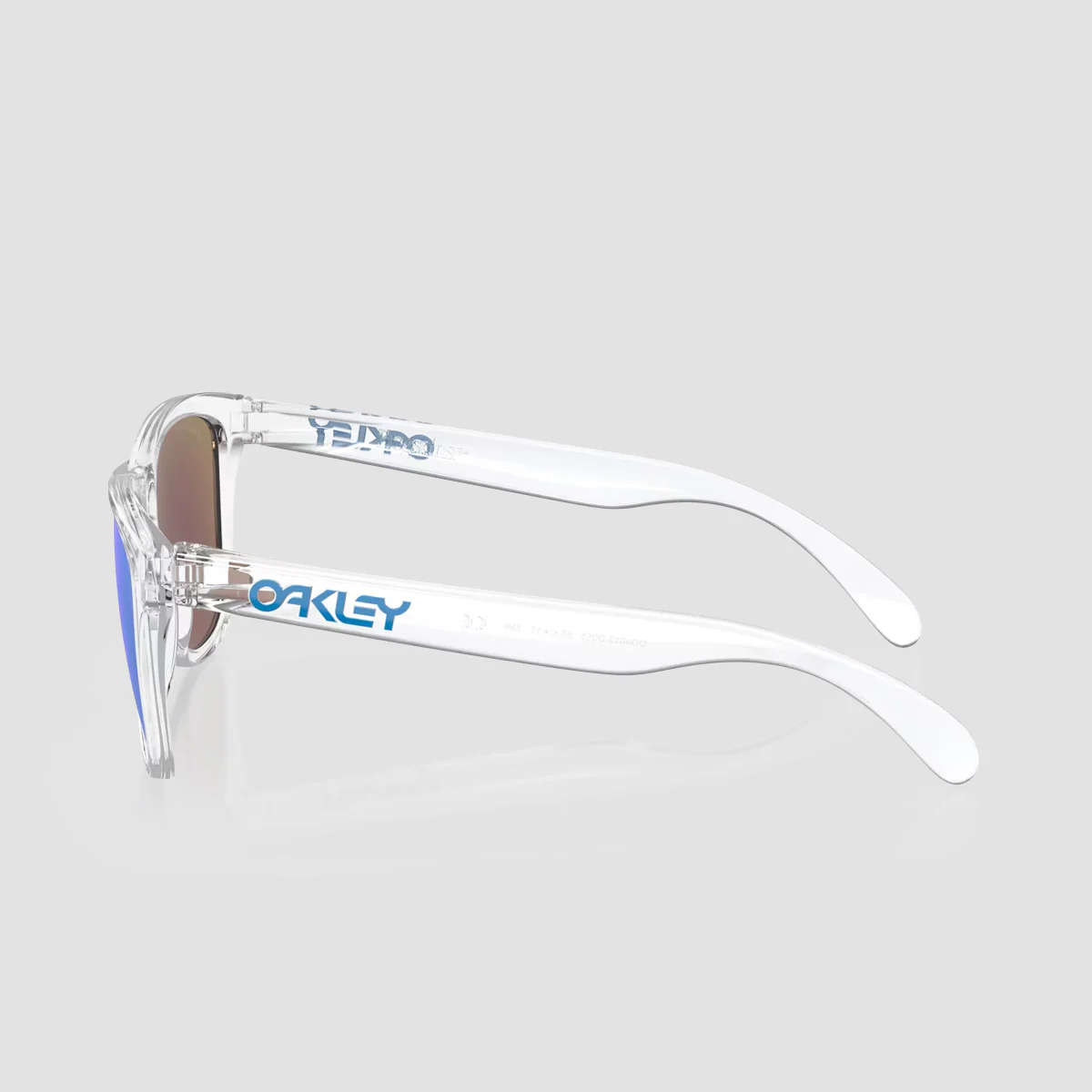 Oakley Frogskins Sunglasses Crystal Clear/Prizm Sapphire Iridium 55XL - Image 2