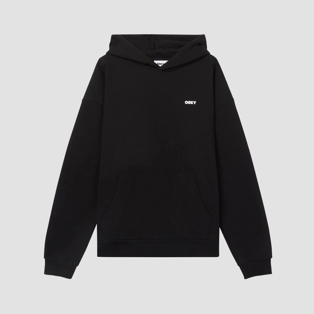 OBEY Bold Star Extra Heavy Pullover Hoodie Black - Image 2