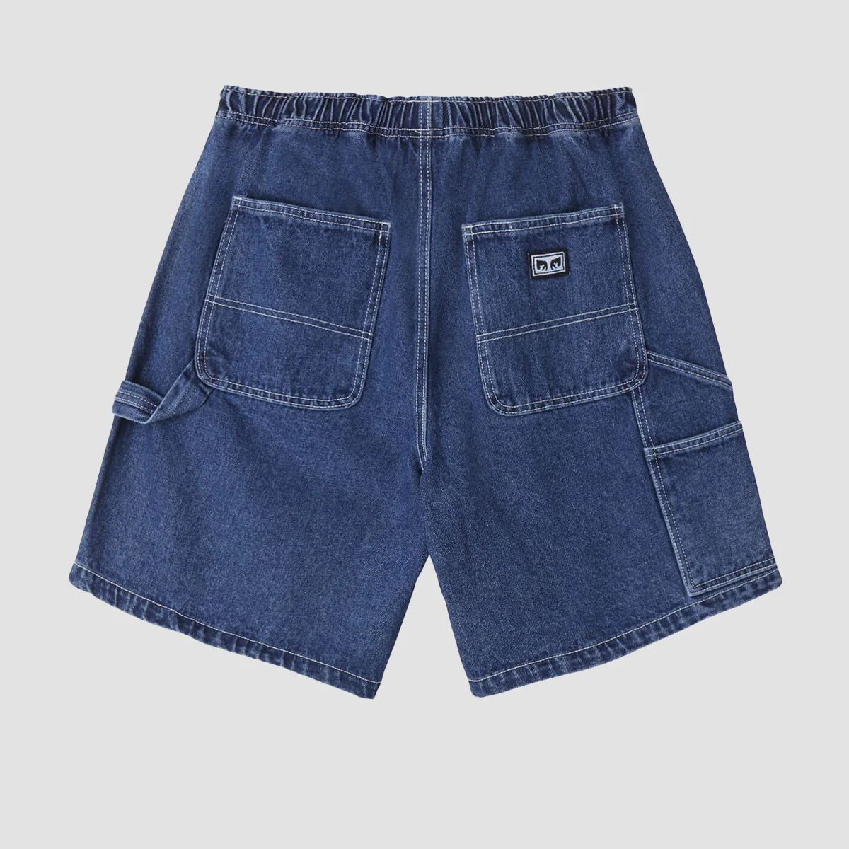 OBEY Easy Denim Carpenter Shorts Stone Wash Indigo - Image 2