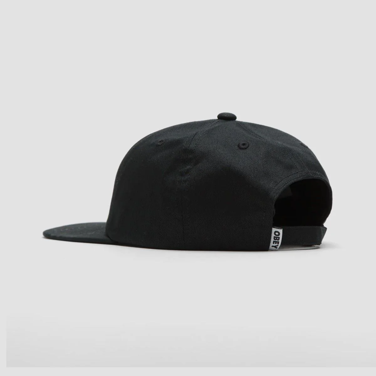 OBEY Icon Patch Panel Strapback Cap Black - Image 2
