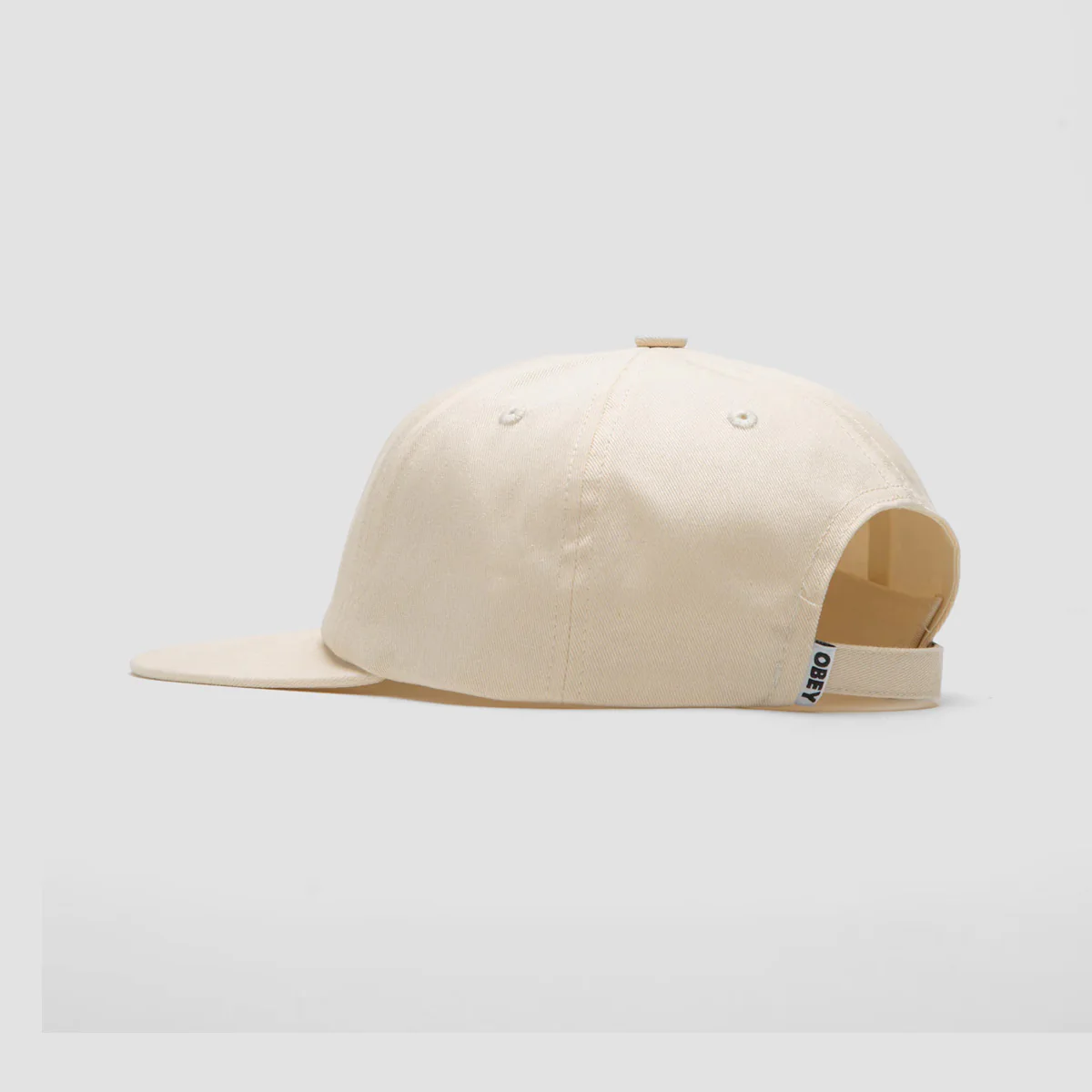 OBEY Icon Patch Panel Strapback Cap Unbleached - Image 2