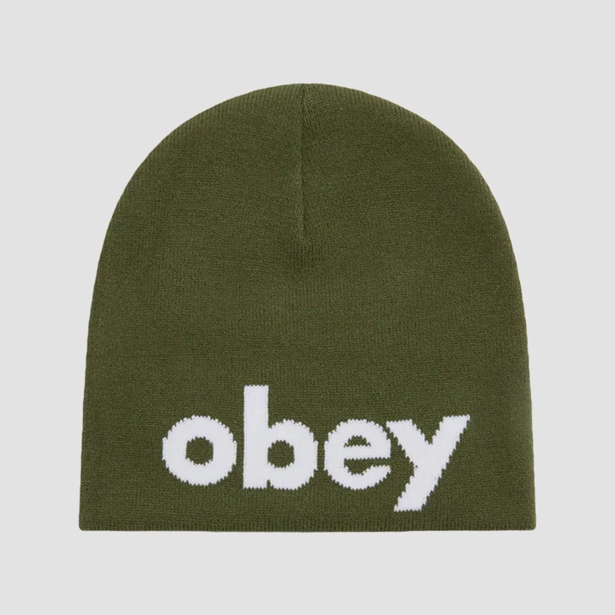 OBEY Lowercase Beanie Bronze Green