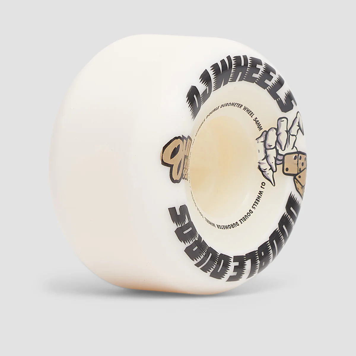 OJ Double Duros Mini Combo Shape 101a/95a Skateboard Wheels White 54mm - Image 2