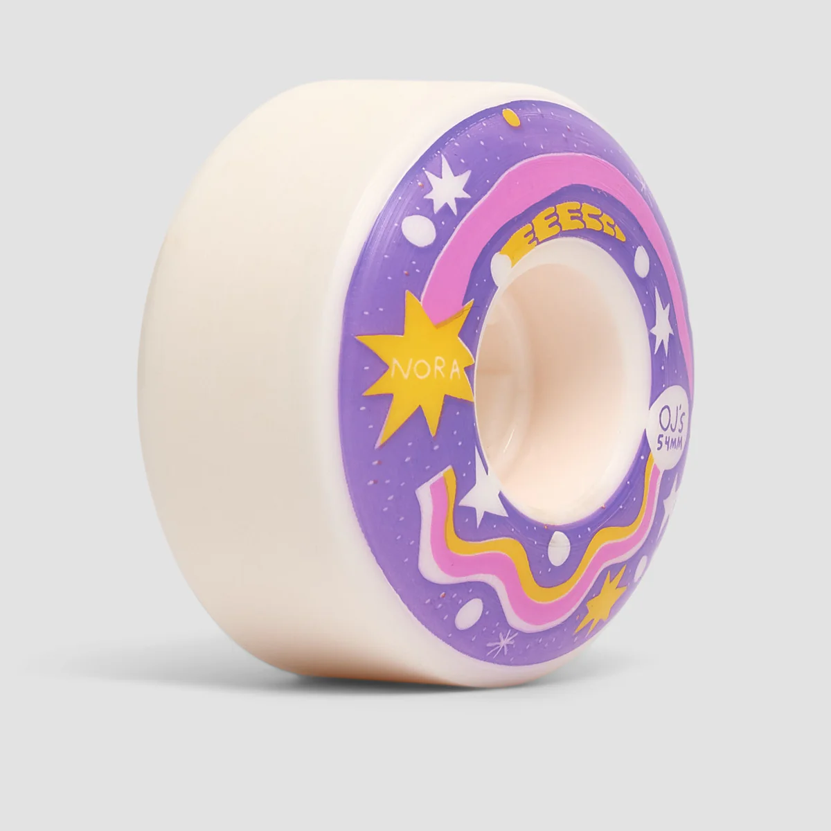 OJ Nora Dreams EZ EDGE 101a Elite Skateboard Wheels White 54mm - Image 2