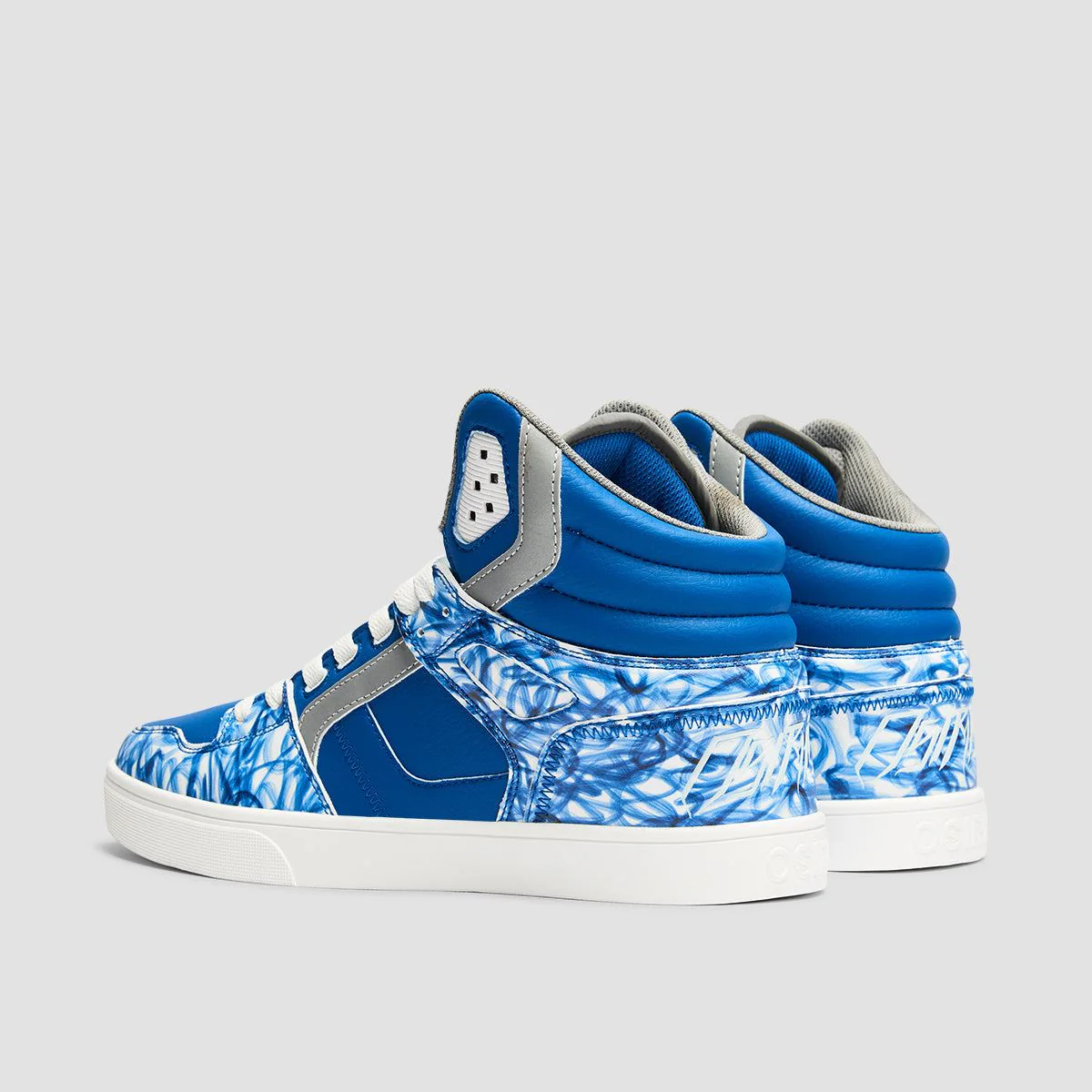 Osiris Clone High Top Shoes - Blue/Blue/White - Image 3