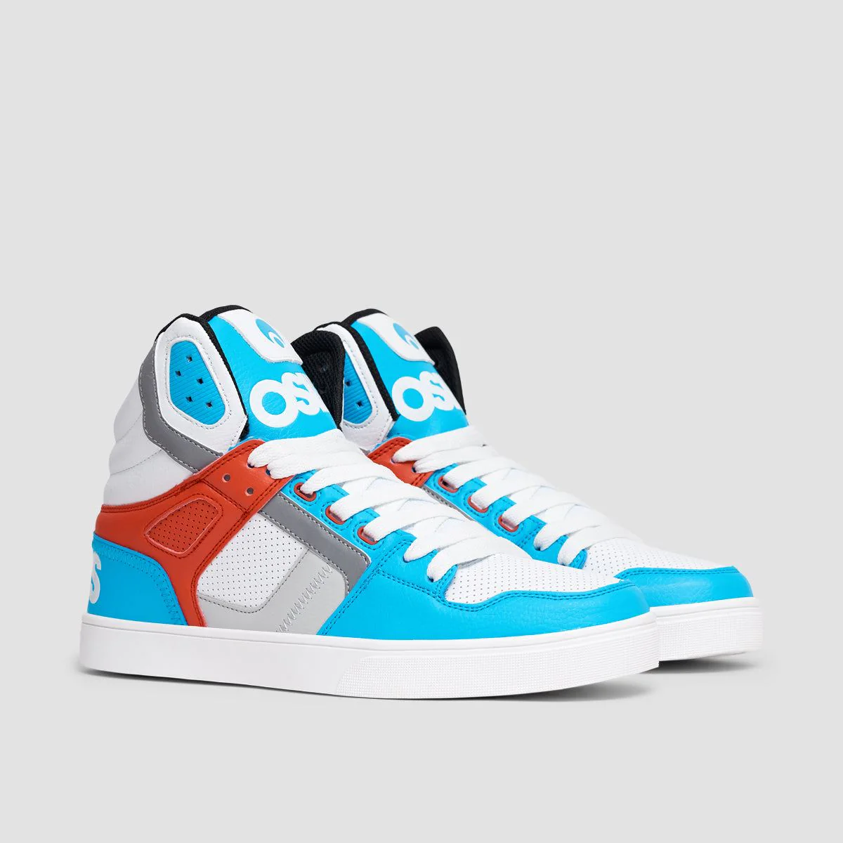 Osiris Clone Shoes - White/Red/Cyan - Image 2