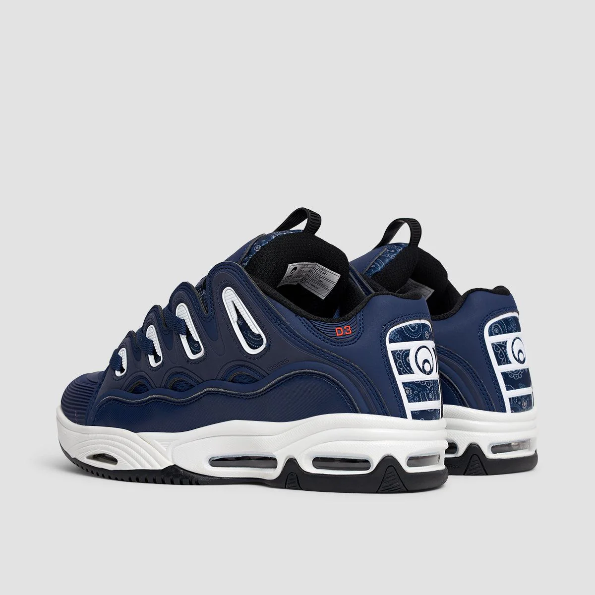 Osiris D3 2001 Shoes - Navy/Red/Paisley - Image 3