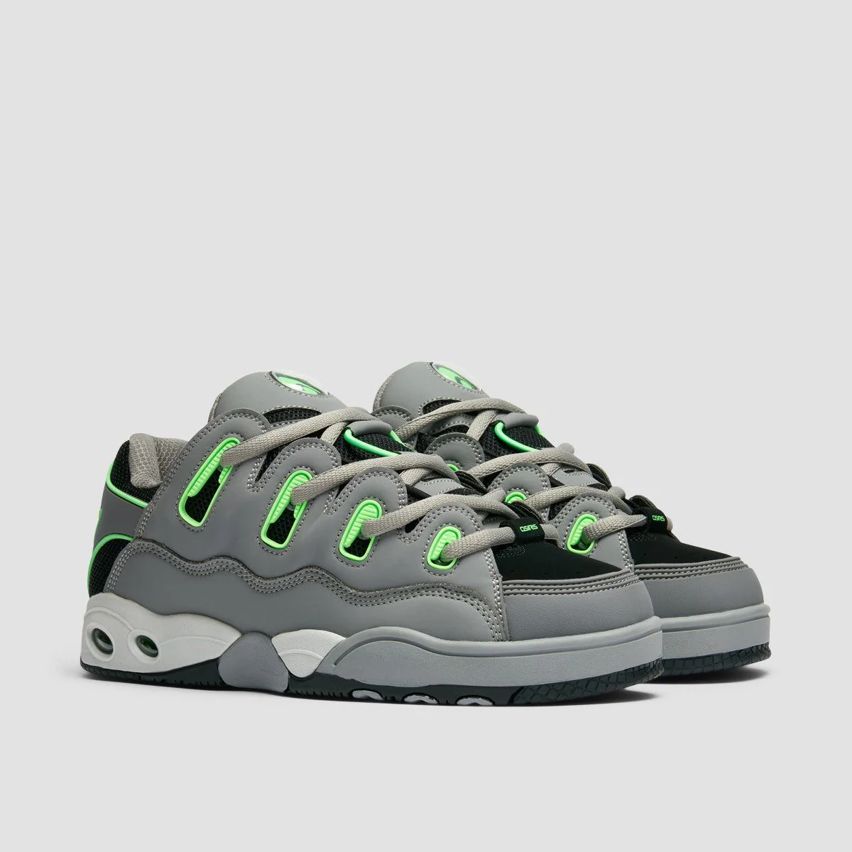 Osiris D3 OG Shoes - Black/Grey/Lime - Image 2