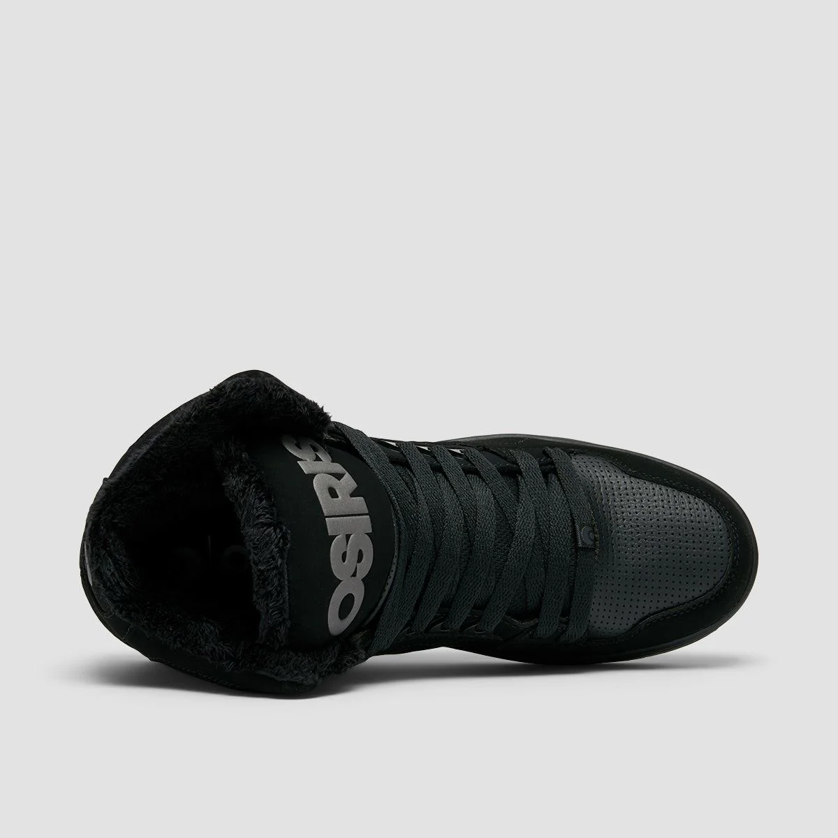 Osiris NYC 83 CLK High Top Shoes - Black/Black/Shearling - Image 4
