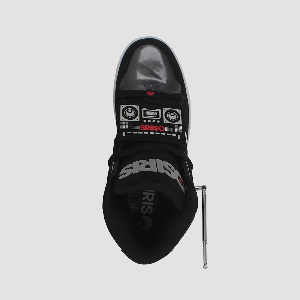 Osiris NYC 83 CLK High Top Shoes - Black/Red/Boombox - Image 2