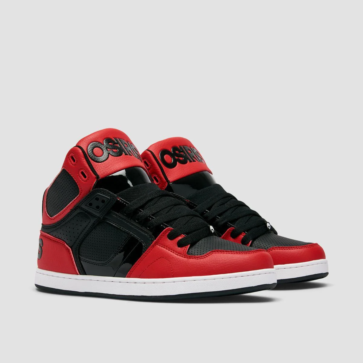 Osiris NYC 83 CLK High Top Shoes - Red/Black/Black - Image 2